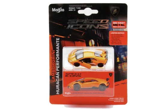 Immagine di SPEED ICONS LAMBORGHINI HURACAN PERFORMANTE ORANGE 1:64