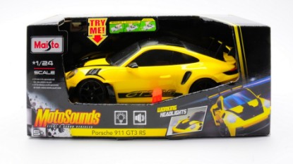 Immagine di PORSCHE 911 GT3 RS YELLOW LUCE E SUONO MOTORSOUND 1:24