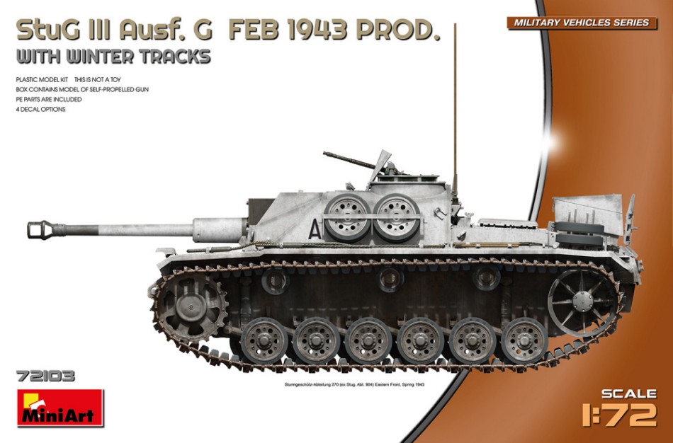 KIT MODELLINO MILITARE MINIART STUG III AUSF. G FEB 1943 CARRO ARMATO SCALA 1/72