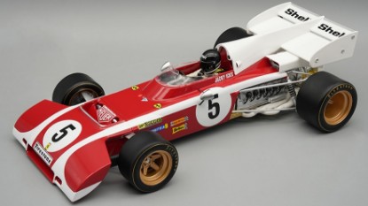 Immagine di FERRARI 312 B2 SOUTH AFRICA GP 1972 J.ICKX C/VETRINA E PILOTA 1:18