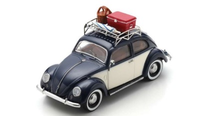 Immagine di VW BEETLE "SUMMER HOLIDAYS" WITH ROOF RACK CAMPING DIE CAST 1:43