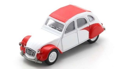 Immagine di CITROEN 2 CV WHITE/RED DIE CAST 1:64