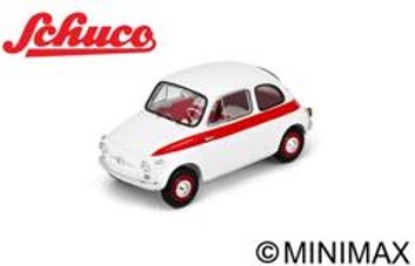 Immagine di FIAT 500 SPORT 1958 WHITE RED RESIN 1:18