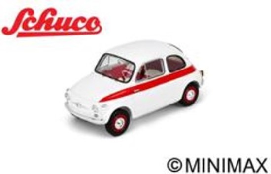 Immagine di FIAT 500 SPORT 1958 WHITE RED RESIN 1:18
