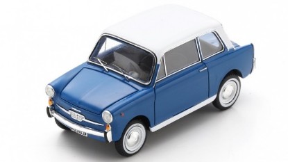 Immagine di AUTOBIANCHI BIANCHINA BERLINA COUPE 1962 WHITE/BLUE (PRO.R43) 1:43