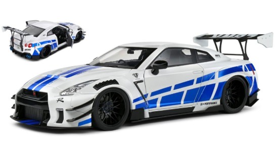 Immagine di NISSAN GT-R (R35) LIBERTY WALK BODY KIT 2.0 COUPE 2024 PEARL/BLUE 1:18