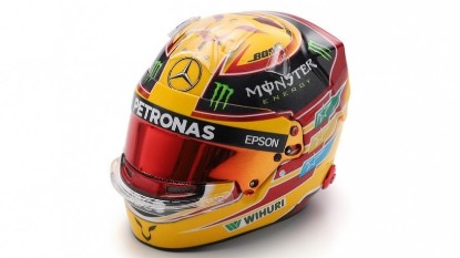 Immagine di CASCO LEWIS HAMILTON MEXICO GP 2017 WORLD CHAMPION 1:5