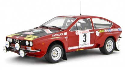 Immagine di ALFA ALFETTA GR.2 AUTODELTA TOUR DE CORSE 1975 ANDRUET-JOUANNY 1:18