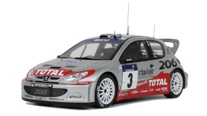 Immagine di PEUGEOT 206 WRC N.3 WINN.TOUR DE CORSE 2002 PANIZZI-PANIZZI 1:18