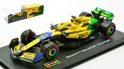 Immagine di MCLAREN MCL 38 N.81 2nd MONACO GP 2024 O.PIASTRI-SENNA 30th SIGNAT.1:43