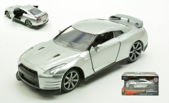 Immagine di BRIAN'S NISSAN SKYLINE GT-R R35 2009 FAST & FURIOUS SILVER 1:32
