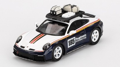 Immagine di PORSCHE 911 (992) DAKAR RALLY DESIGN PACKAGE 2023 WHITE/MET.BLUE 1:64
