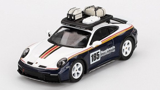 Immagine di PORSCHE 911 (992) DAKAR RALLY DESIGN PACKAGE 2023 WHITE/MET.BLUE 1:64