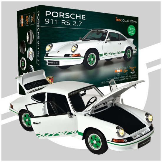 Immagine di PORSCHE 911 RS 2.7 WHITE METAL KIT SOUNDS/LIGHTS/OPENINGS-713 PARTS 1:8