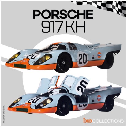Immagine di PORSCHE 917 N.20 "STEVE MCQUEEN-LE MANS" METAL KIT SOUND/LIGHTS/OPEN.1:8