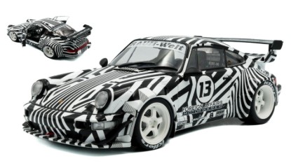 Immagine di PORSCHE 911 964 RWB N.13 BODY KIT THE ZEBRA 1994 WHITE/BLACK 1:18