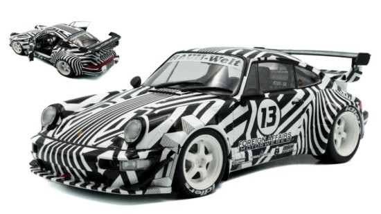 Immagine di PORSCHE 911 964 RWB N.13 BODY KIT THE ZEBRA 1994 WHITE/BLACK 1:18