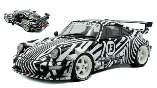 Immagine di PORSCHE 911 964 RWB N.13 BODY KIT THE ZEBRA 1994 WHITE/BLACK 1:18