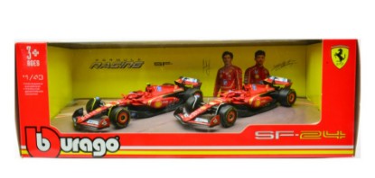 Immagine di SET FERRARI 2024 N.55 CARLOS SAINZ + N.16 CHARLES LECLERC 1:43