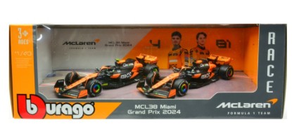 Immagine di SET MC LAREN MCL38 2024 N.4 LANDO NORRIS + N.81 OSCAR PIASTRI 1:43