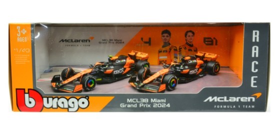 Immagine di SET MC LAREN MCL38 2024 N.4 LANDO NORRIS + N.81 OSCAR PIASTRI 1:43
