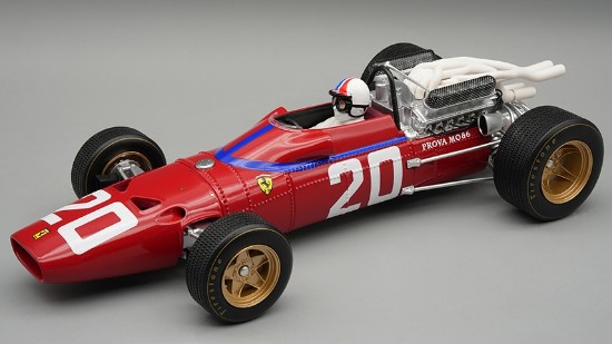 Immagine di FERRARI 312 F1-67 N.20 MONACO GP 1967 C.AMON C/VETRINA E PILOTA 1:18