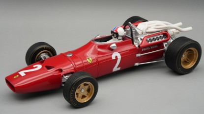 Immagine di FERRARI 312 F1-67 N.2 ITALIAN GP 1967 C.AMON C/VETRINA E PILOTA 1:18