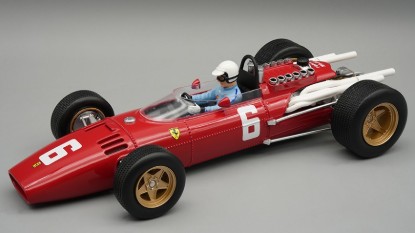 Immagine di FERRARI 312 F1 N.6 WINN.MONZA GP 1966 L.SCARFIOTTI C/VETR.E PILOTA 1:18