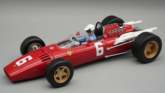 Immagine di FERRARI 312 F1 N.6 WINN.MONZA GP 1966 L.SCARFIOTTI C/VETR.E PILOTA 1:18