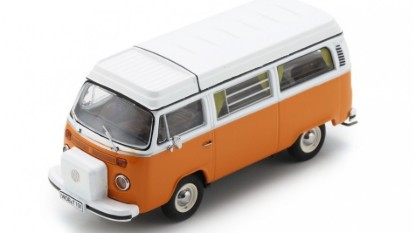 Immagine di VOLKSWAGEN T2B CAMPINGBUS ORANGE/WHITE DIE CAST 1:43