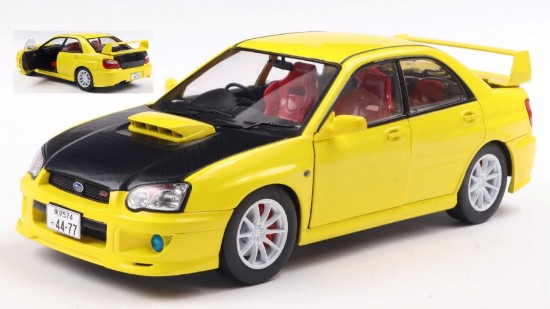 Immagine di SUBARU IMPREZA WRX STi STREETFIGHTER 2003 YELLOW/CARBON BLACK 1:18