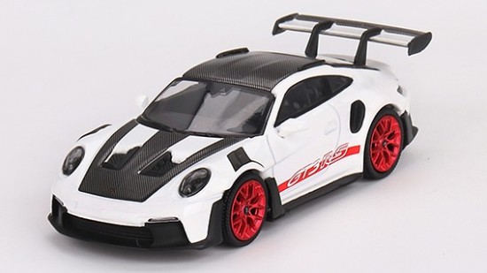 Immagine di PORSCHE 911 (992) GT3 RS WEISSACH PACKAGE WHITE/RED WHEELS 1:64