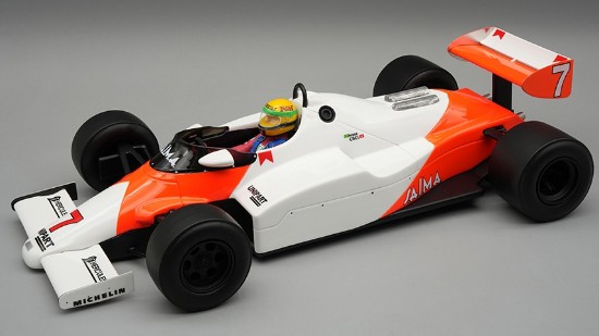 Immagine di MCLAREN MP4/1C N.7 SILVERSTONE TEST DRIVE 1983 A.SENNA W/DRIVER 1:18