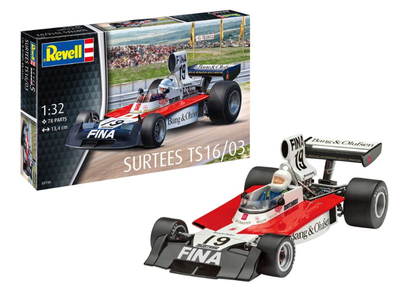 KIT MODELLINO AUTO F1 STATICO REVELL SURTEES TS16/03 MODELLISMO SCALA 1:32
