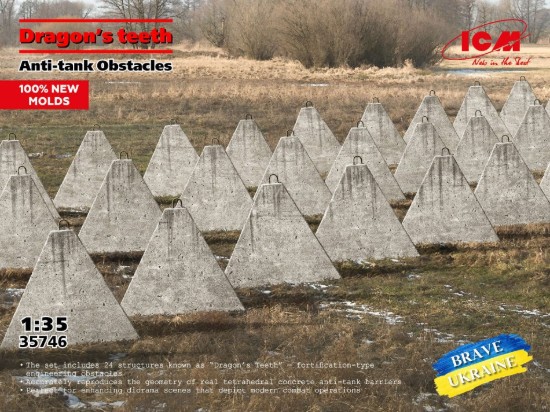 Immagine di DRAGON'S TEETH ANTI TANK OBSTACLES KIT 1:35