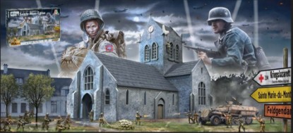 Immagine di BATTLE OF NORMANDY SAINT-MERE-EGLISE 6 JUNE 1944  KIT 1:72