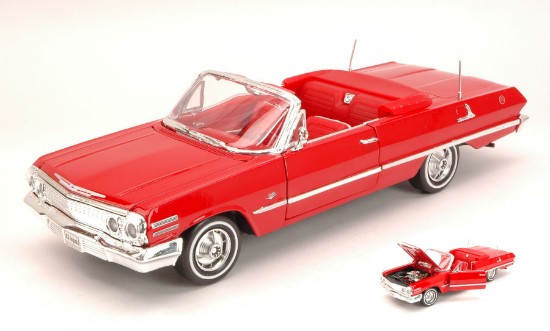 Immagine di CHEVROLET IMPALA OPEN 1963 RED 1:24