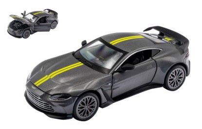 Immagine di ASTON MARTIN V12 VANTAGE SILVERGUN W/YELLOW STRIPES 1:32