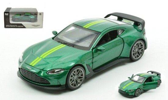Immagine di ASTON MARTIN V12 VANTAGE GREEN W/YELLOW STRIPES 1:43