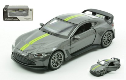 Immagine di ASTON MARTIN V12 VANTAGE SILVERGUN W/YELLOW STRIPES 1:43