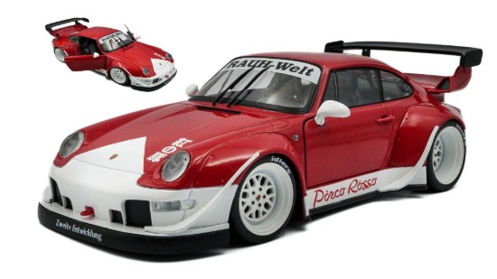 Immagine di PORSCHE 911 993 RWB BODYKIT PORCO ROSSO COUPE 2020 WHITE/RED 1:18