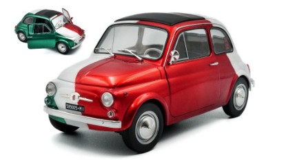 Immagine di FIAT 500 TRIBUTE ITALIAN LIVERY 1965 RED/GREEN/WHITE 1:18
