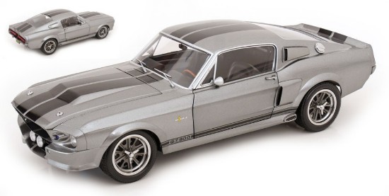 Immagine di FORD MUSTANG SHELBY GT500 ELEANOR 1967 GREYMETALLIC/BLACK 1:12