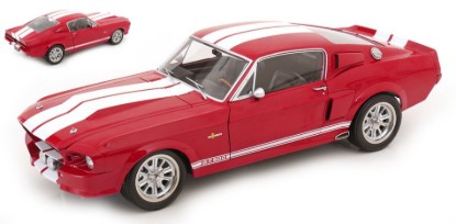 Immagine di FORD MUSTANG SHELBY GT500 1967 RED/WHITE 1:12