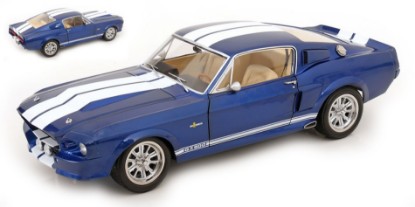Immagine di FORD MUSTANG SHELBY GT500 1967 BLUE/WHITE 1:12