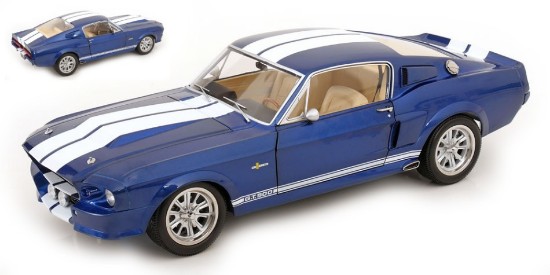 Immagine di FORD MUSTANG SHELBY GT500 1967 BLUE/WHITE 1:12