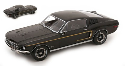 Immagine di FORD MUSTANG GT FASTBACK 1968 BLACK 1:18