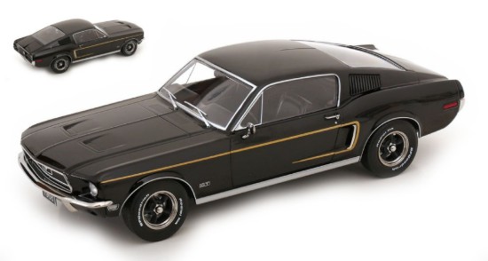 Immagine di FORD MUSTANG GT FASTBACK 1968 BLACK 1:18