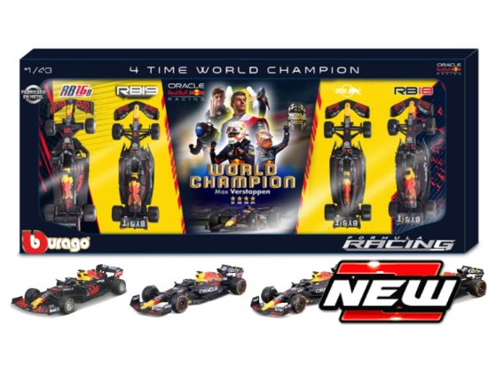 Immagine di RED BULL SET 4 x F1 WORLD CHAMPION M.VERSTAPPEN 2021-2022-2023-2024 1:43