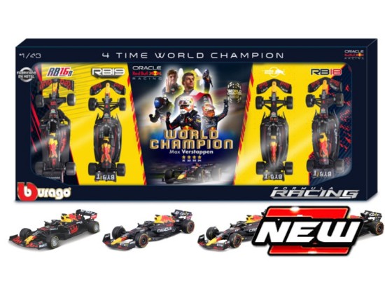 Immagine di RED BULL SET 4 x F1 WORLD CHAMPION M.VERSTAPPEN 2021-2022-2023-2024 1:43